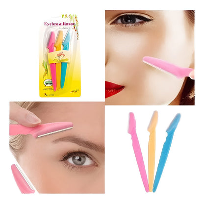 Perfilador De Cejas X 3 Unidades Rosa Chicle, Amarillo, Azul