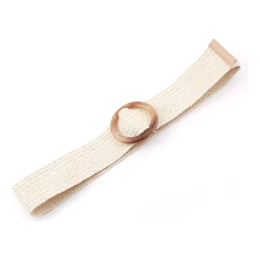 Cinto Cinturón De Tela Elastizado Yute Varios Diseñenos Crudo Único