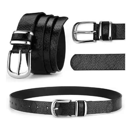 Cinto Animal Print Para Dama Varios Diseños Cuero Sintético Negro 108,5 X 2,9 Cm