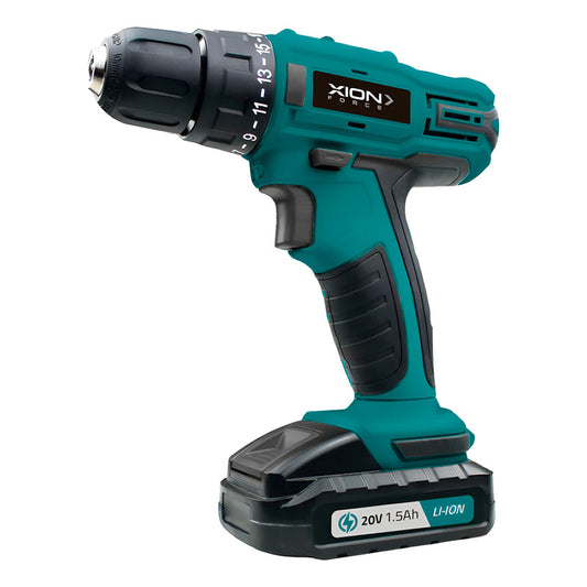 Taladro Inalambrico Recargable Xion Xi-tool20 20v 2 Baterias Turquesa