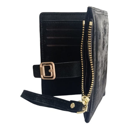 Billetera Dama Billeteras De Mujer Con Monedero Y Tarjetero Negro.