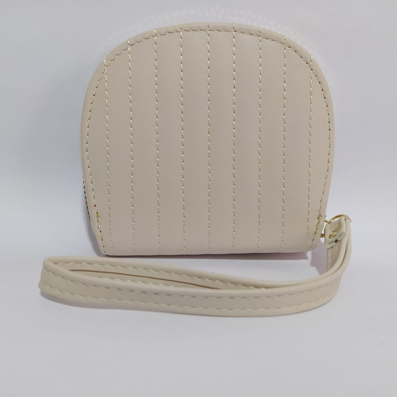 Monedero Dama Billeteras De Dama Con Correa Monederos Mujer Crema