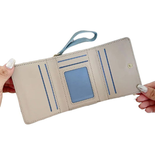 Billetera Para Dama Chica Billeteras De Dama Para Mujeres Celeste