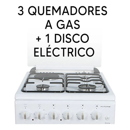 Cocina Combinada Futura Plus Fut-50-c31b Girona Color Blanco Blanco