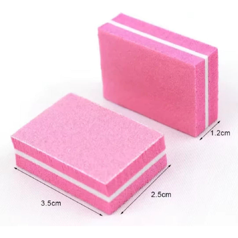 Lima Taquito Pulidor Mini Para Uñas Varios Colores Rosa