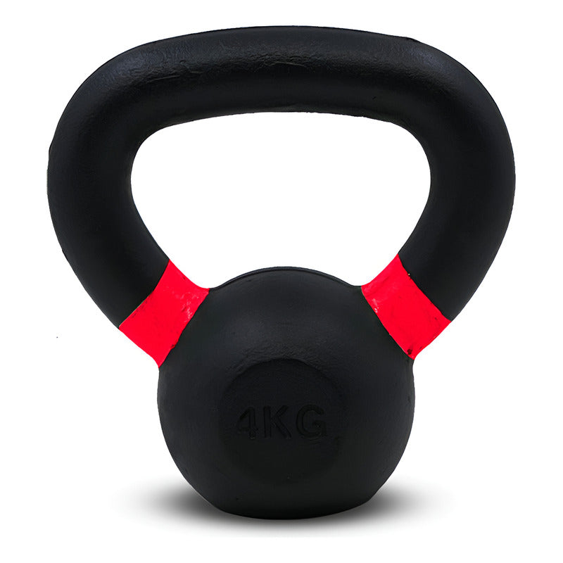 Pesa Rusa Kettlebell Athletic 4kg Con Anillo Color Athletic Color Negro