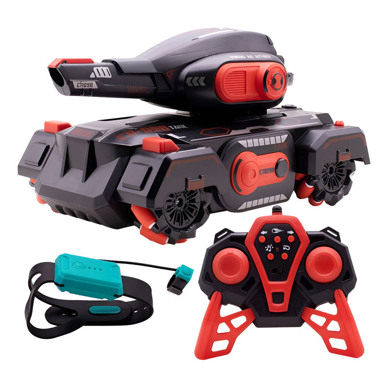 Tanque De Juguet  Con Mando A Distancia Y Brazalete - Negro