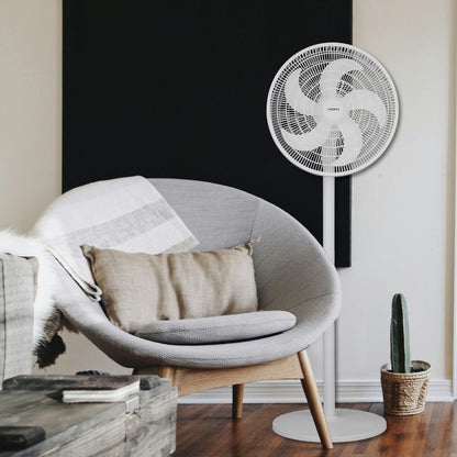 Ventilador De Pie Xion Slim Design 40cm Xi-v16 Cantidad De Aspas 9 Estructura Blanco Aspas Blanco Diámetro 40   Frecuencia 50/60hz