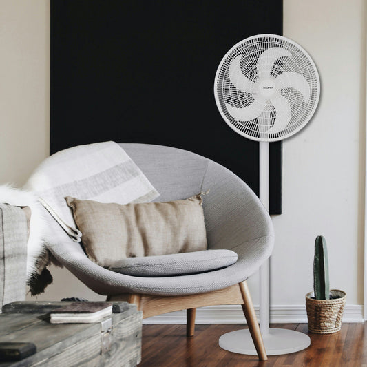 Ventilador De Pie Xion Slim Design 40cm Xi-v16 Cantidad De Aspas 9 Estructura Blanco Aspas Blanco Diámetro 40   Frecuencia 50/60hz