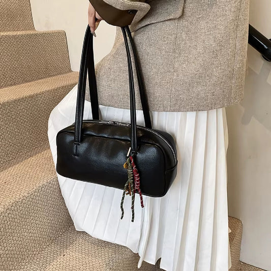 Carteras De Dama Bolsos Para Mujeres Bandoleras Capitoneadas Negro Liso