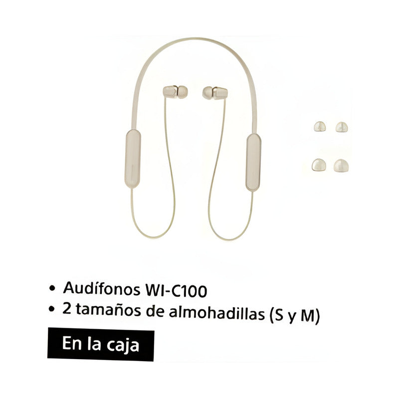 Auriculares Bluetooth Inalámbricos In Ear Sony Wi-c100 Gris - Gris