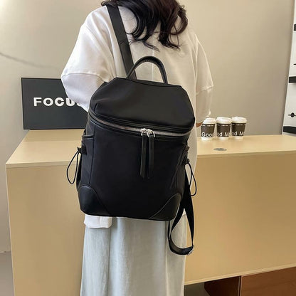 Mochila Para Mujer Impermeable De Tela Nylon Cartera De Dama Caqui1