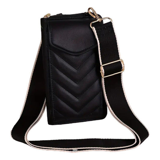 Phone Bags Porta Celular De Dama Cartera Morral Y Billetera Negro