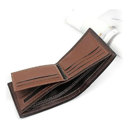 Billetera Para Hombre Con Monedero Sector Tarjeta De Cuerina Marrón Oscuro 2