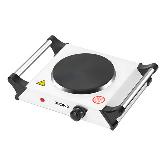 Anafe Placa De Cocina Eléctrica 1 Disco Xion H12 Con Manijas - Blanco