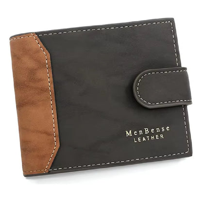 Billetera Para Hombre Con Monedero Sector Tarjeta De Cuerina Negro 3