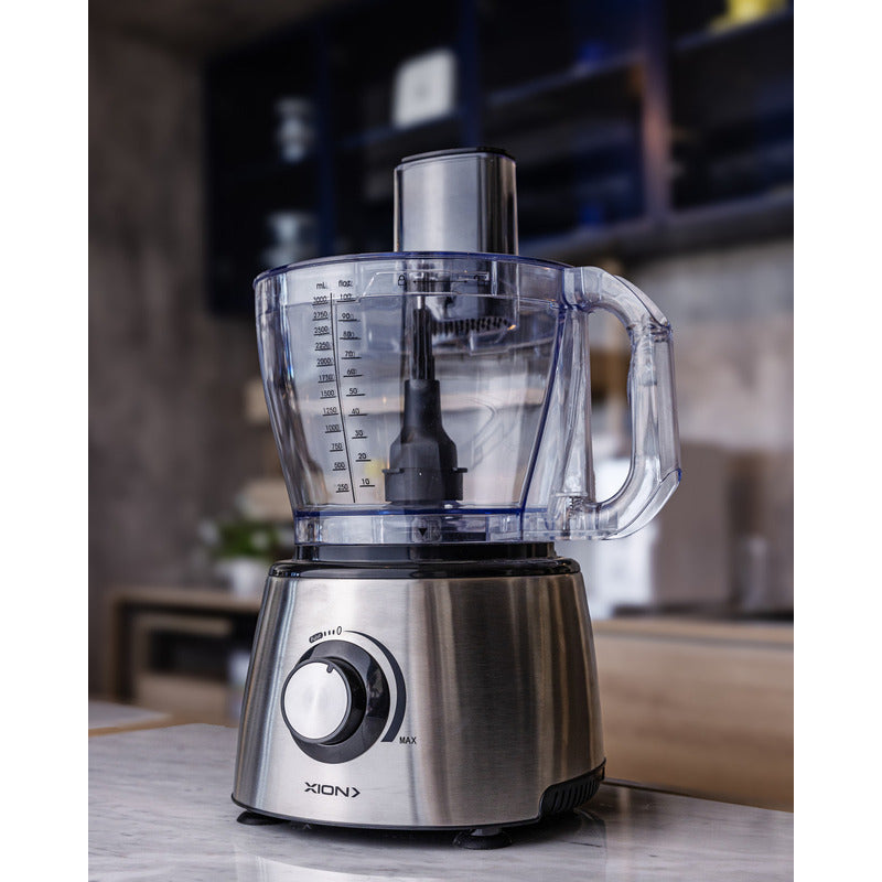 Multiprocesadora Premium Xion 1200 W Procesadora 8 Funciones - Plateado