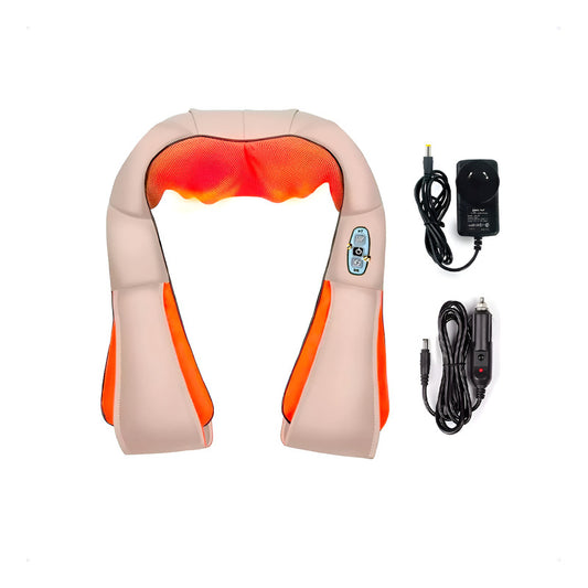 Masajeador Cervical 8 Rodillos Con Calor Relajante