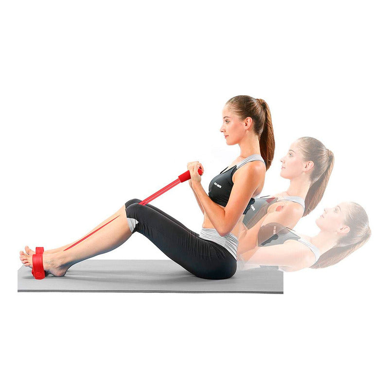 Banda Elástica Con Tensor Con Apoya Pies Celeste