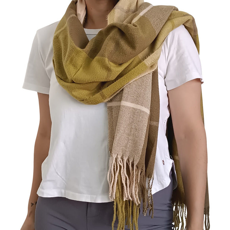 Chalina Bufanda Pashmina De Dama Afelpada Liviana Y Sauve Verde