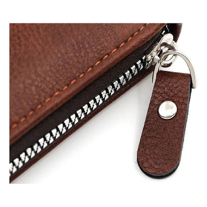 Billetera Para Hombre Con Cierre Sector Monedero De Cuerina Azul 1