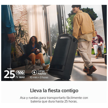 Parlante Portátil Sony Con Bluetooth Inalámbrico Srs-xv900 Negro