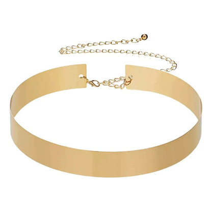 Cinturón Ancho 4cm Metal Plateado/dorado Mujer Dorado Único