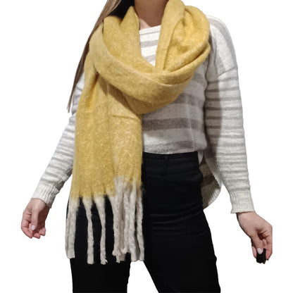 Bufanda Chalina Pashmina De Dama Bufandones Livianos Suaves Amarillo