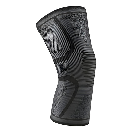 Rodillera Elástica Deportiva Comprensión Varillas Laterales Negro/gris Xl