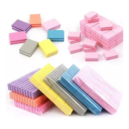 Lima Taquito Pulidor Mini Para Uñas Kit Pack X5 Unidades Rosa