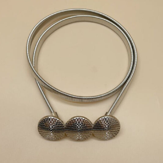 Cinto Elastizado Para Dama De Metal Diseño Dorado Y Plateado Dorado23 70-90