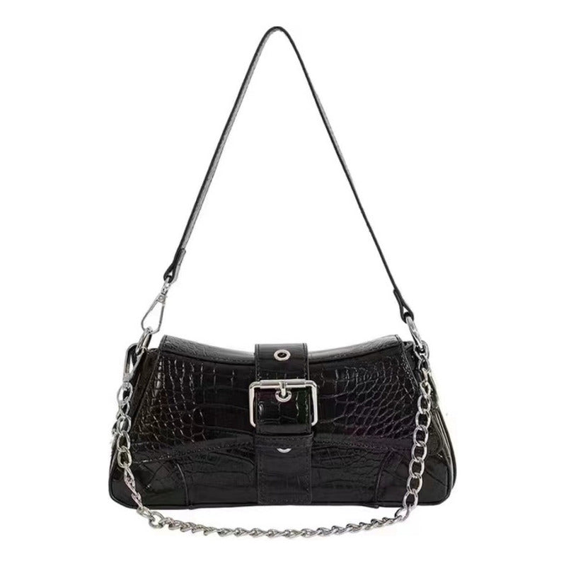 Carteras De Dama Bolsos Para Mujer Bandoleras Correas Cadena Negro Rayas