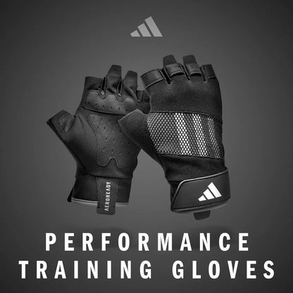 Guantes De Entrenamiento adidas Performance Gris Rayado Xs