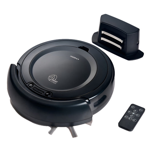 Aspiradora Robot Xion Control Remoto Vuelve A La Base Mopea Negro