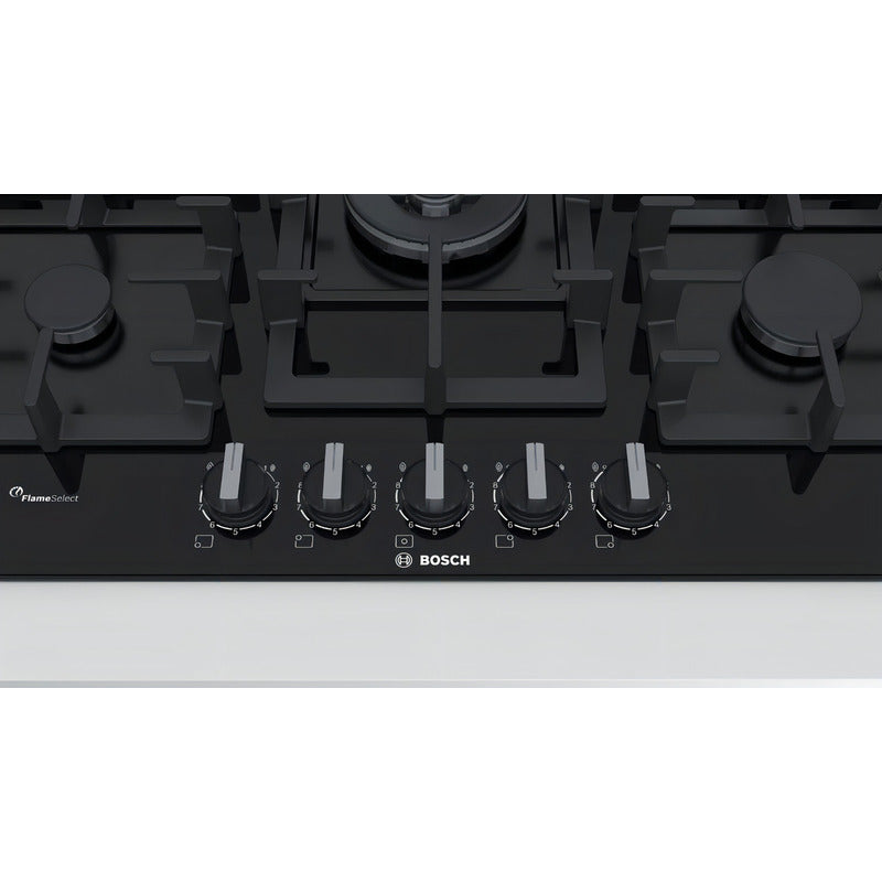 Anafe A Gas Bosch Vidrio 75cm Color Negro